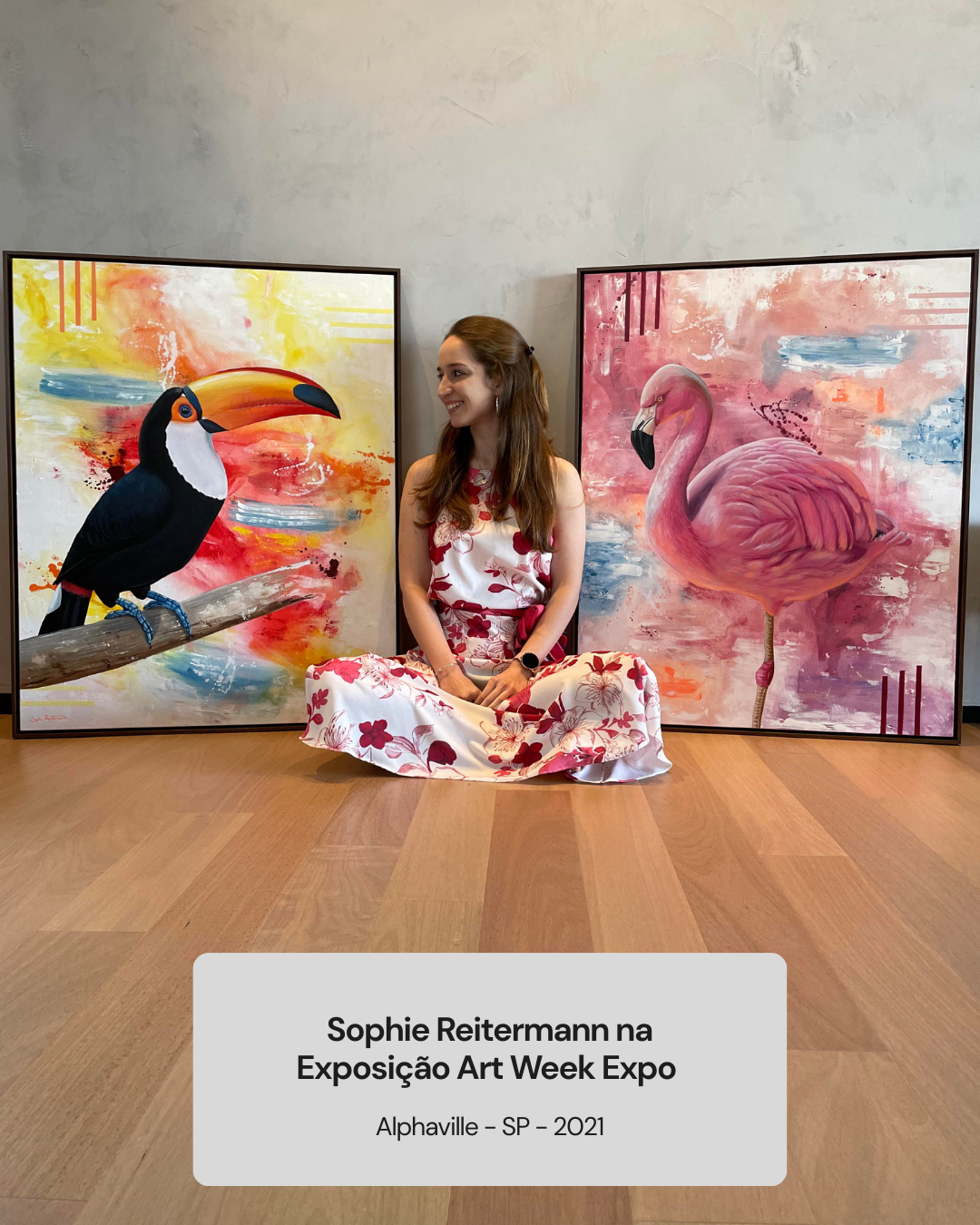 Sophie Reitermann na exposição de 5° Aniversário da Galeria ArtLab
